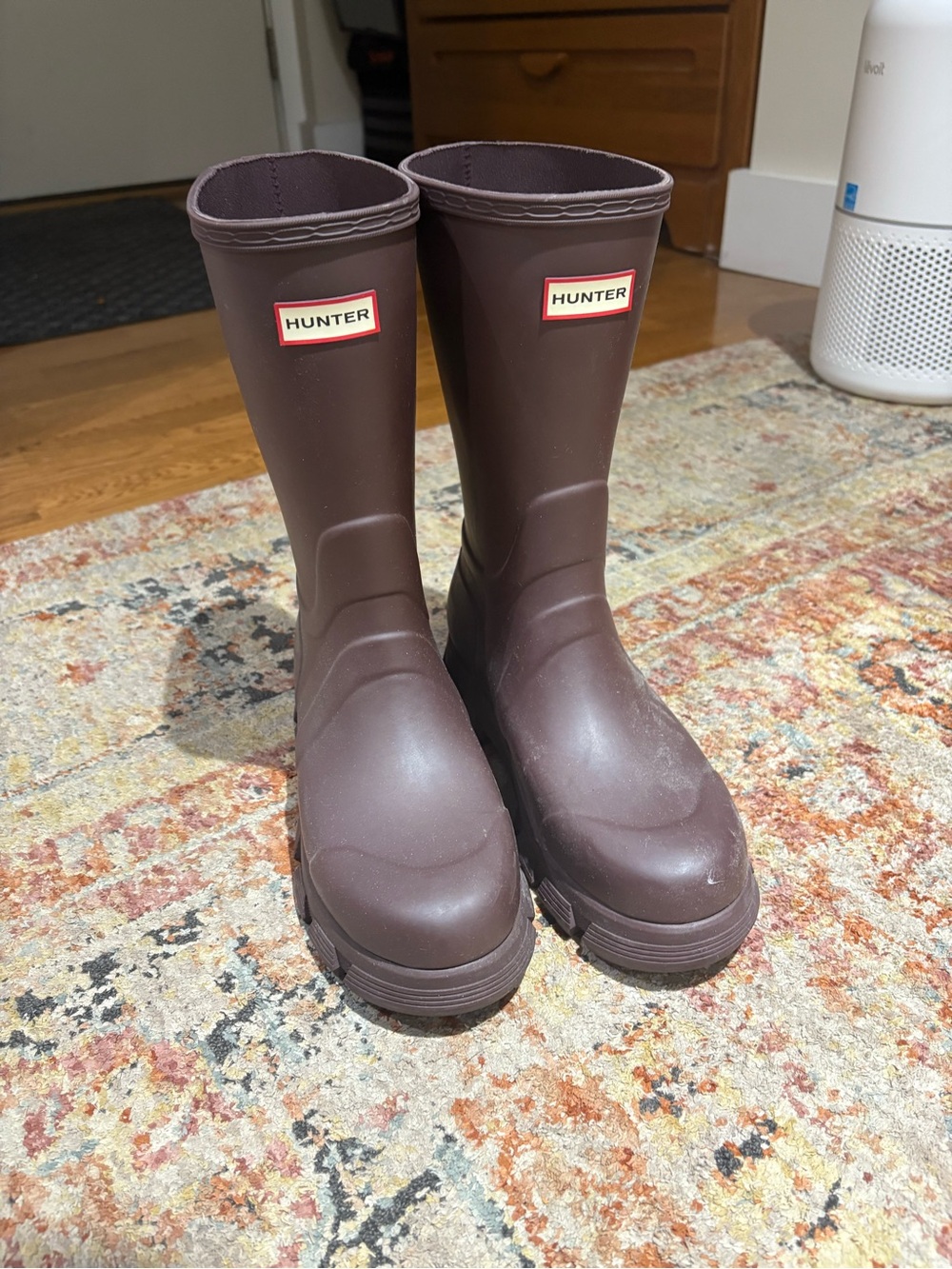Hunter Men’s Dark Brown Waterproof Rain & Snow Boots